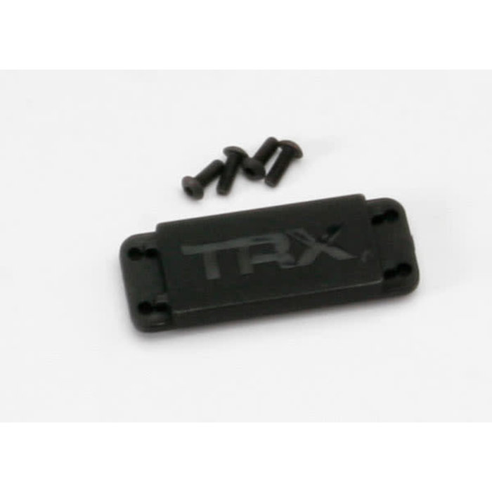 Traxxas 5326X - Cover plate, steering servo/ 3x8 BCS (4)