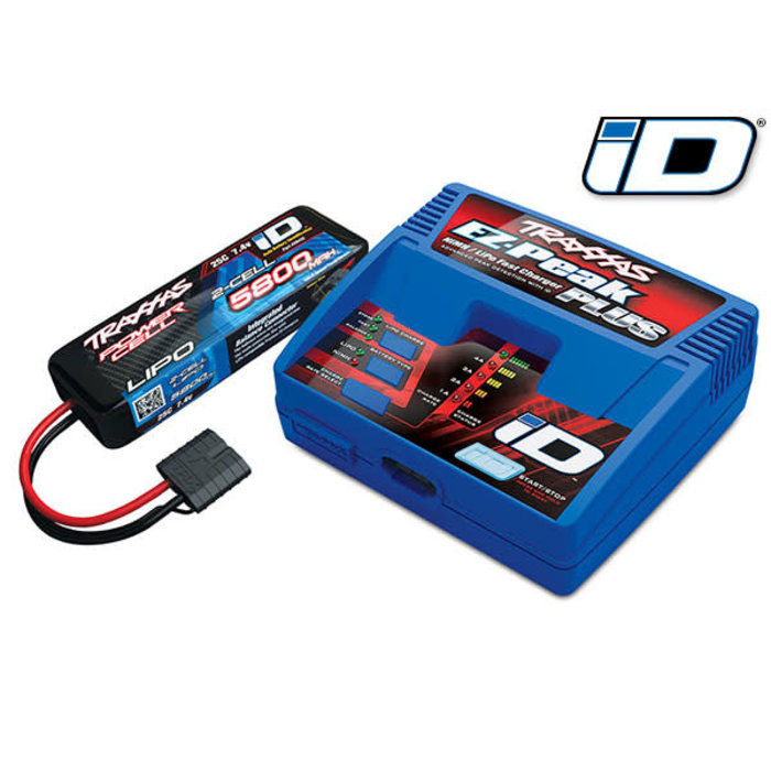 Traxxas 2992 - 2s LiPo Completer w/ EZ-Peak Charger (includes #2970 iD® charger (1), #2843X 5800mAh 7.4V 2-cell 25C LiPo iD® battery (1))