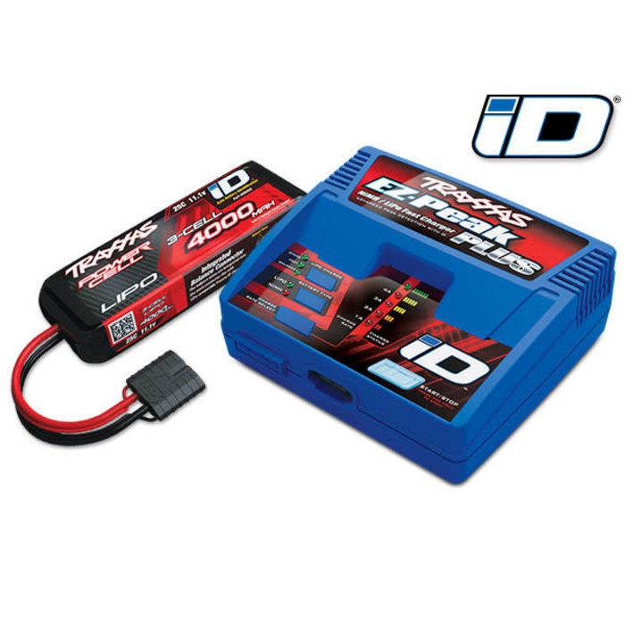 Traxxas 2994 - Battery/charger completer pack (includes #2970 iD® charger (1), #2849X 4000mAh 11.1v 3-Cell 25C LiPo iD® battery (1))