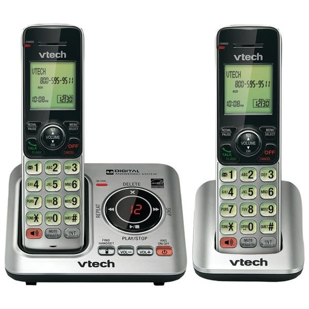 VTEVTCS66292 - VTech® DECT 6.0 Expandable Cordless Phone System for Landline, Digital Answering System and Caller ID/Call Waiting (2 Handset)