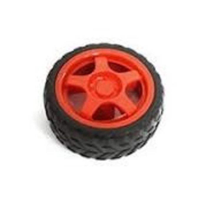INTEGY C29814 - Educational DIY Robot Science Part, Red Plastic Wheel