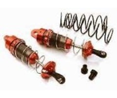 INTEGY C28474RED - Machined 90mm Front Big Bore Shocks for Traxxas 1/10 Stampede, Rustler & Slash