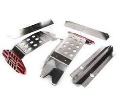 INTEGY C27189RED - Stainless Steel (Req. Polishing) Skid Plate Set for Traxxas X-Maxx 4X4