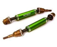 INTEGY C28407GREEN - Telescopic Front Universal Drive Shaft (2) for 1/10 Slash 4X4 & Stampede 4X4