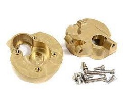 INTEGY C29931 - CNC Machined Brass 95g Each Portal Cover (2) Steering Blocks for Axial SCX10 III