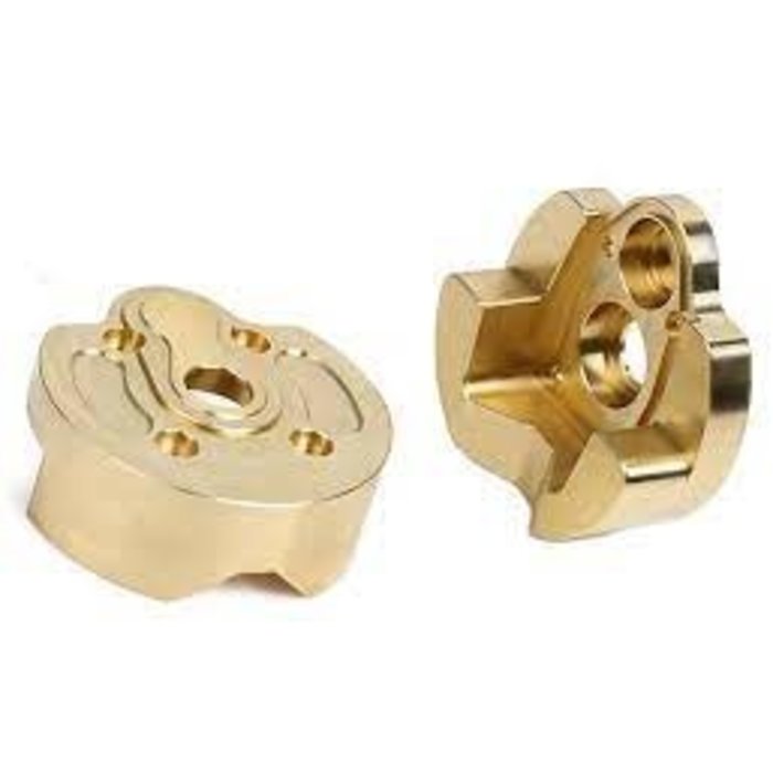 INTEGY C31104 - CNC Machined Brass 82g Each Portal Cover (2) for Axial 1/10 SCX10 III