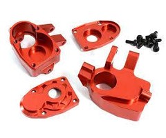 INTEGY C31115RED - Alloy Steering Blocks Portal Housing for Axial 1/10 SCX10 III Trail Crawler