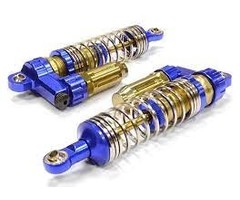 INTEGY C25983BLUE - V2 Progressive Spring Piggyback Shocks for SCX-10, SCX10 II & SCX10 III (L=90mm)