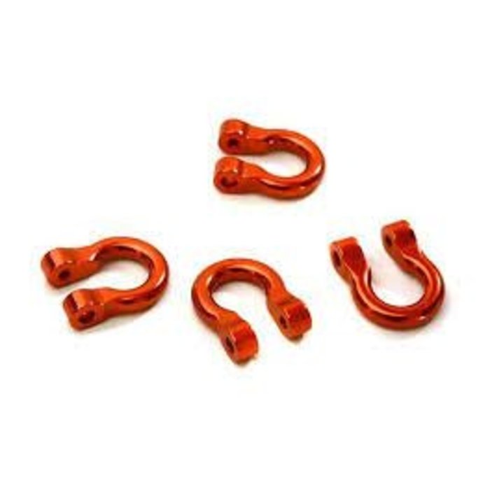 INTEGY C28077RED - Realistic 1/10 Bow Shackle (4) for Traxxas TRX-4 Scale & Trail Crawler
