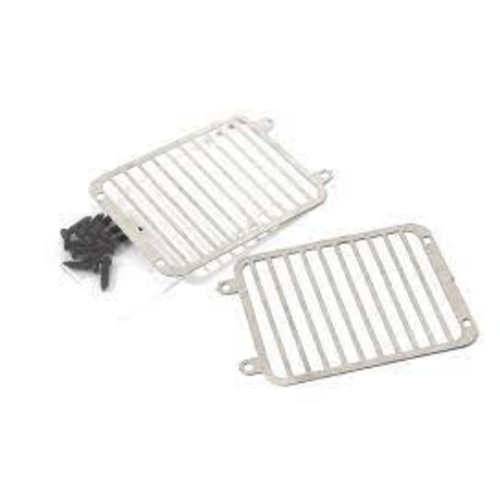 INTEGY C29526SILVER - Realistic Scale Metal Headlight Guards (2) for Traxxas G500 / G63 Crawler