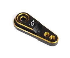 INTEGY C30160GOLD - Alloy Machined Steering Servo Horn 25T for Traxxas TRX-4 (r=18, 22mm)