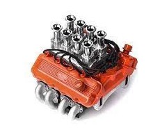 INTEGY C31770ORANGE - Motor Cooling Fans with Realistic V8 Engine Cover for 540 Size Motor (36mm O.D.)