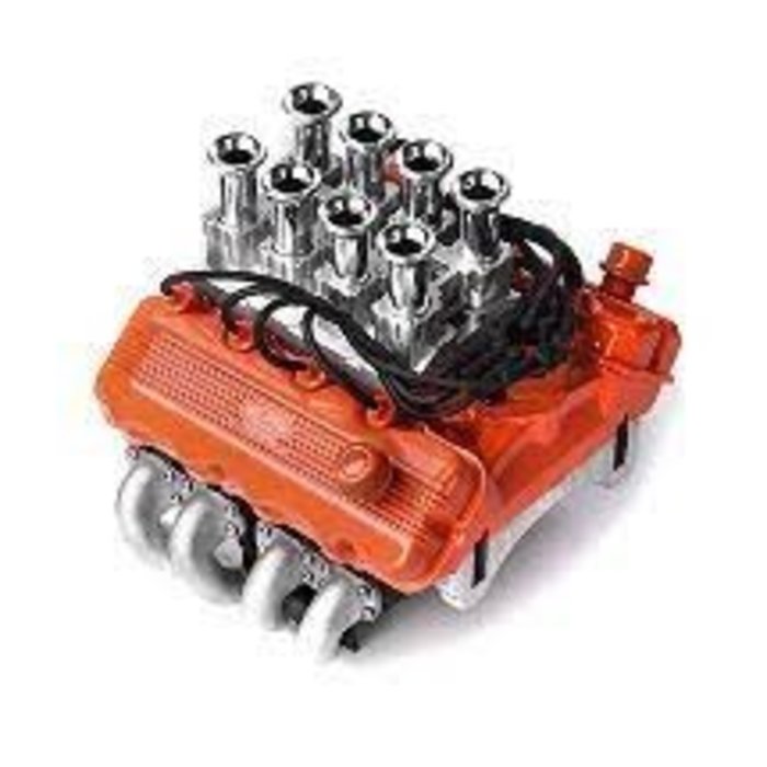 INTEGY C31770ORANGE - Motor Cooling Fans with Realistic V8 Engine Cover for 540 Size Motor (36mm O.D.)