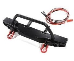 INTEGY C30603BLACK - Realistic Front Bumper w/ LED for Axial SCX10 III Scale Crawler