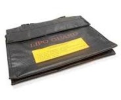 INTEGY C26047BLACK - LiPo Guard Large Battery Bag (240x180x60mm) for Charging and Storaging