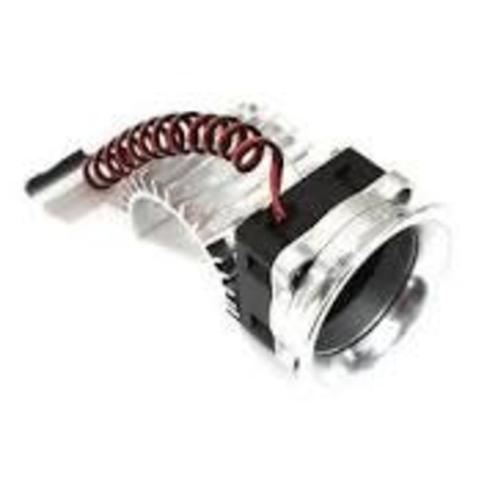 INTEGY C30958SILVER - 28mm Motor Heatsink + 25x25mm Cooling Fan w/Intake Ram Funnel for 380 & 390 Size