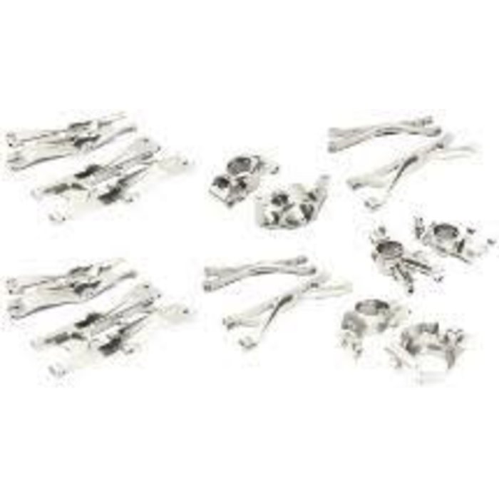 INTEGY C26835SILVER - Billet Machined Suspension Conversion Kit for Traxxas X-Maxx 4X4