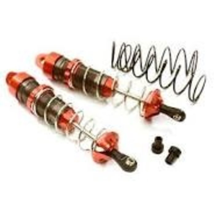INTEGY C28475RED - Machined 105mm Rear Big Bore Shocks for Traxxas 1/10 Stampede, Rustler & Slash
