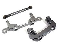 INTEGY C30058GUN - Machined F&R Bumper Mounts w/ Steering Servo Mount & Linkage for Axial SCX10 III