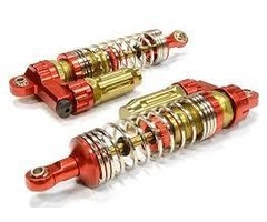 INTEGY C25983RED - V2 Progressive Spring Piggyback Shocks for SCX-10, SCX10 II & SCX10 III (L=90mm)