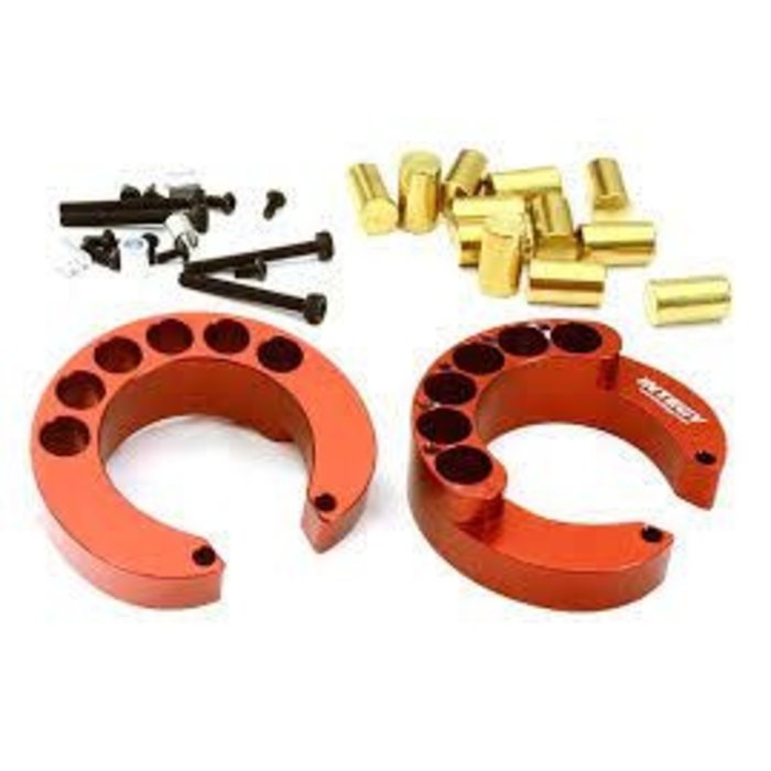 INTEGY C27938RED - Portal Axle Counterweight Add-On (2) for Traxxas TRX-4 Scale & Trail Crawler