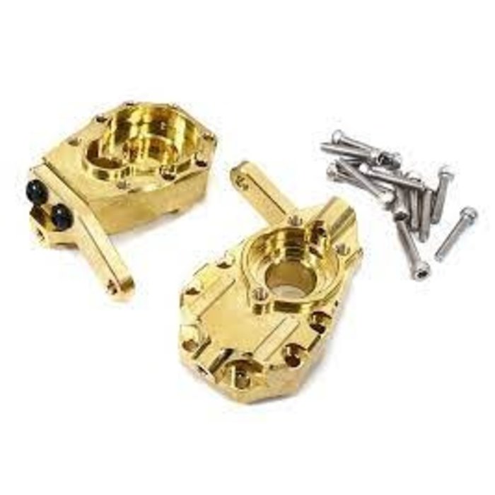 INTEGY C29881 - Brass Alloy 73g Each Front Inner Portal Drive Housings for Traxxas TRX-4 Crawler