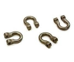INTEGY C28077GUN - Realistic 1/10 Bow Shackle (4) for Traxxas TRX-4 Scale & Trail Crawler