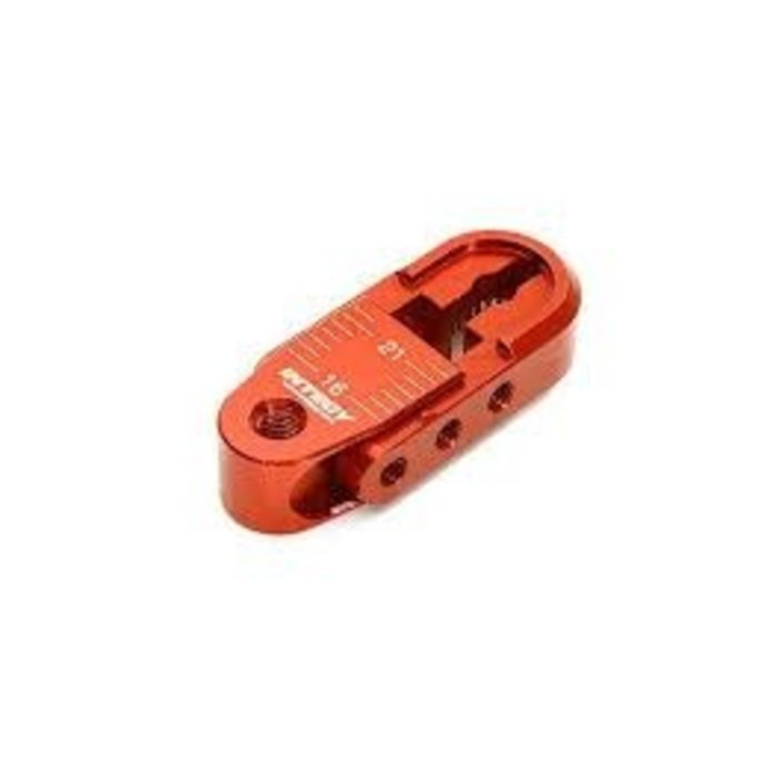 INTEGY C28401RED - Alloy Adjustable Length Steering Servo Horn 25T for Traxxas TRX-4 (r=16-21mm)