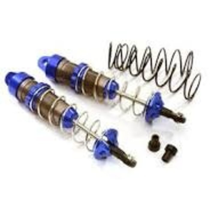 INTEGY C28475BLUE - Machined 105mm Rear Big Bore Shocks for Traxxas 1/10 Stampede, Rustler & Slash