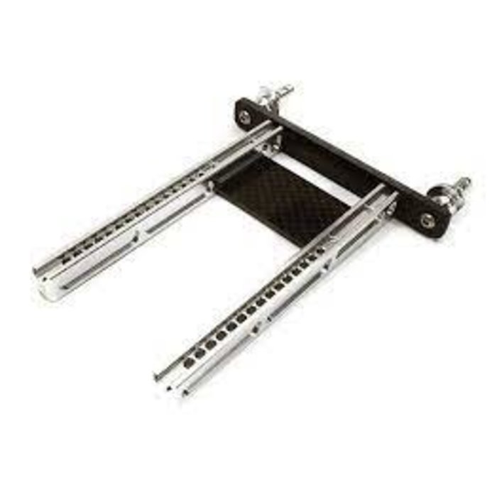 INTEGY C28234SILVER - Adjustable Rear Body Mount & Post Set for Traxxas TRX-4 Scale & Trail Crawler