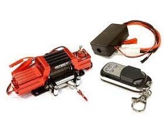 INTEGY C25589RED - T7 Realistic High Torque Mega Winch w/ Remote for Scale Rock Crawler 1/10 Size