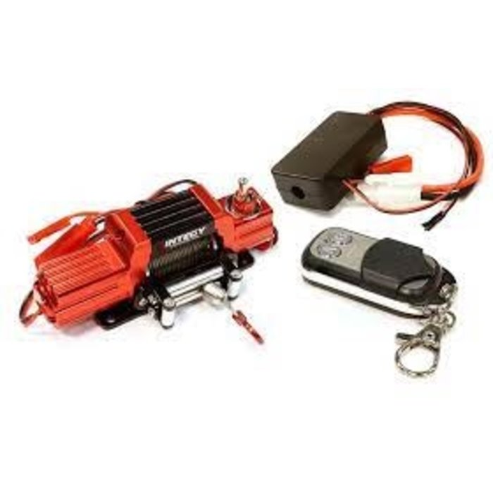 INTEGY C25589RED - T7 Realistic High Torque Mega Winch w/ Remote for Scale Rock Crawler 1/10 Size
