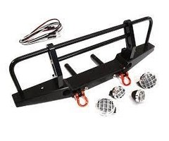 INTEGY C28029BLACK - 	Realistic Front Alloy Bumper w/ LED for Traxxas TRX-4 w/ 43mm Mount