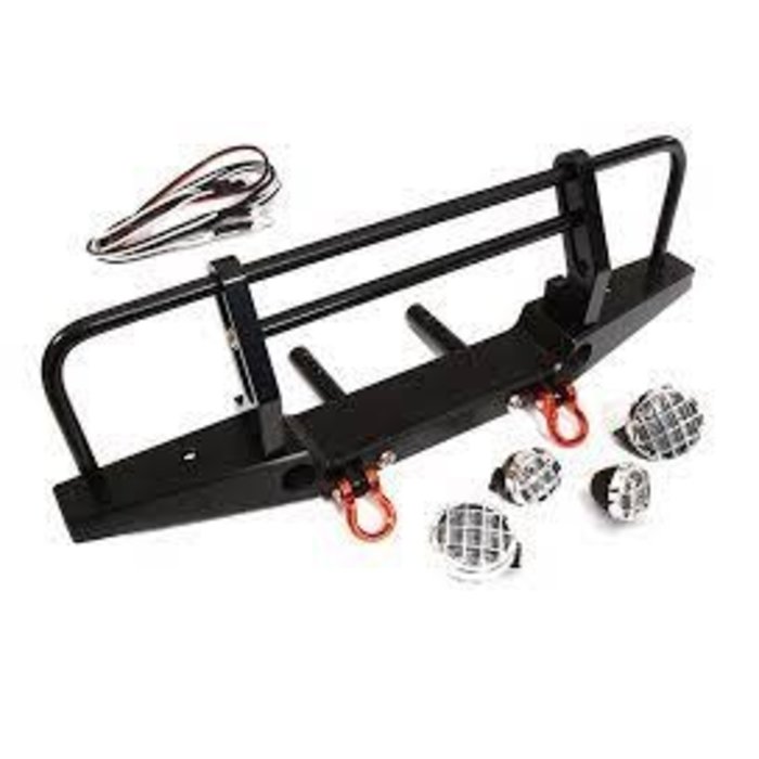 INTEGY C28029BLACK - 	Realistic Front Alloy Bumper w/ LED for Traxxas TRX-4 w/ 43mm Mount