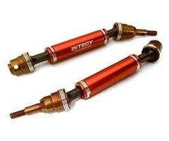 INTEGY C28407RED - Telescopic Front Universal Drive Shaft (2) for 1/10 Slash 4X4 & Stampede 4X4