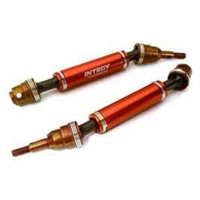 INTEGY C28407RED - Telescopic Front Universal Drive Shaft (2) for 1/10 Slash 4X4 & Stampede 4X4