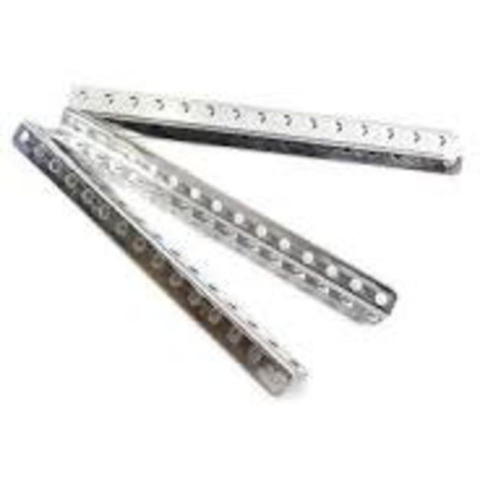 INTEGY C29888 - Metal L-Shape Slotted Right Angle Bar Bracket (5) L=75mm for DIY Toys