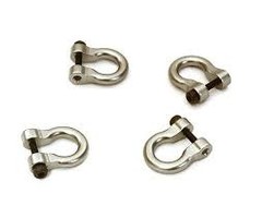 INTEGY C28021GUN - Realistic 1/10 Bow Shackle (4) for Traxxas TRX-4 Scale & Trail Crawler