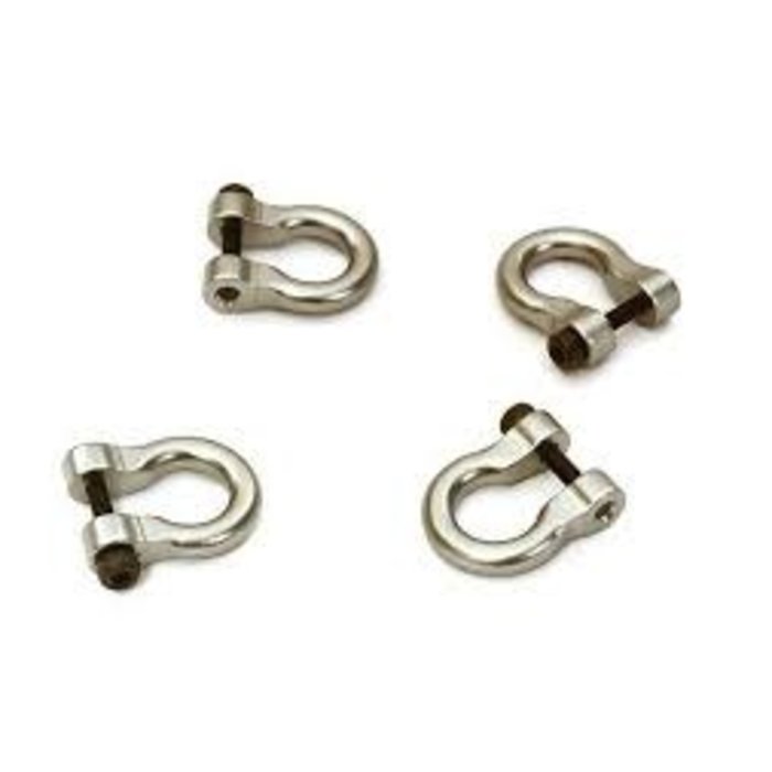 INTEGY C28021GUN - Realistic 1/10 Bow Shackle (4) for Traxxas TRX-4 Scale & Trail Crawler