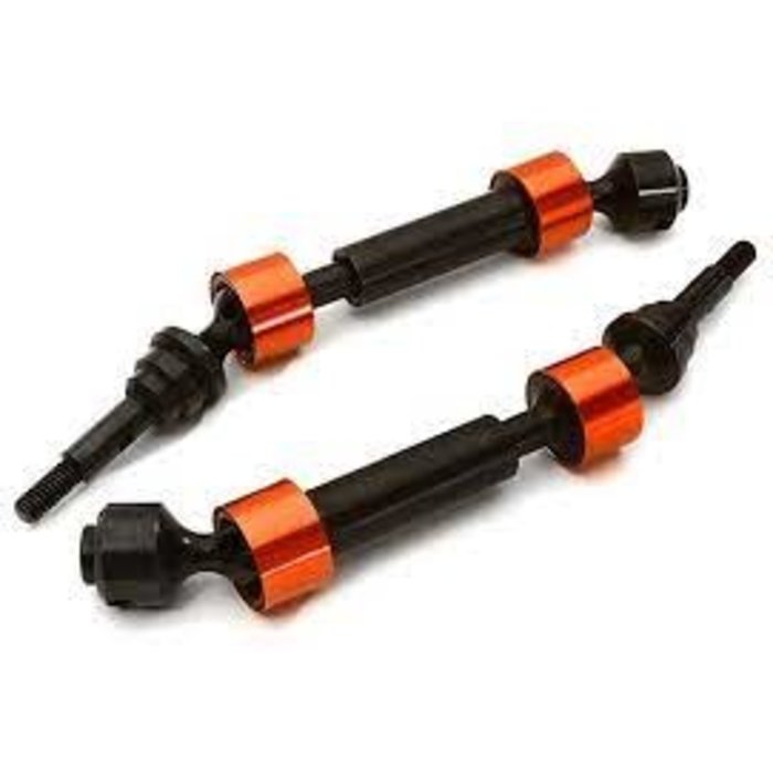 INTEGY C28165RED - HD Steel Front Universal Drive Shaft (2) for 1/10 Slash 4X4 & Stampede 4X4