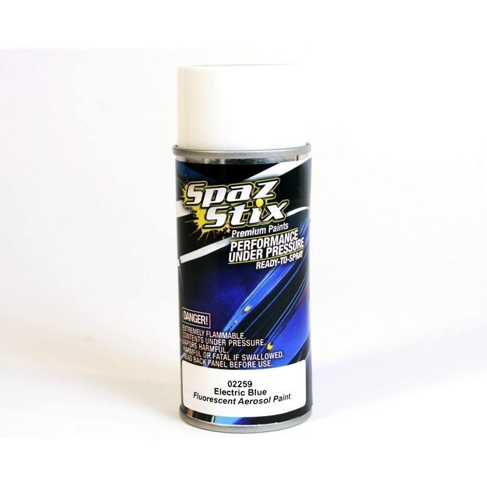 Spaz Stix SZX02259 - Electric Blue Fluorescent Aerosol Paint, 3.5oz Can