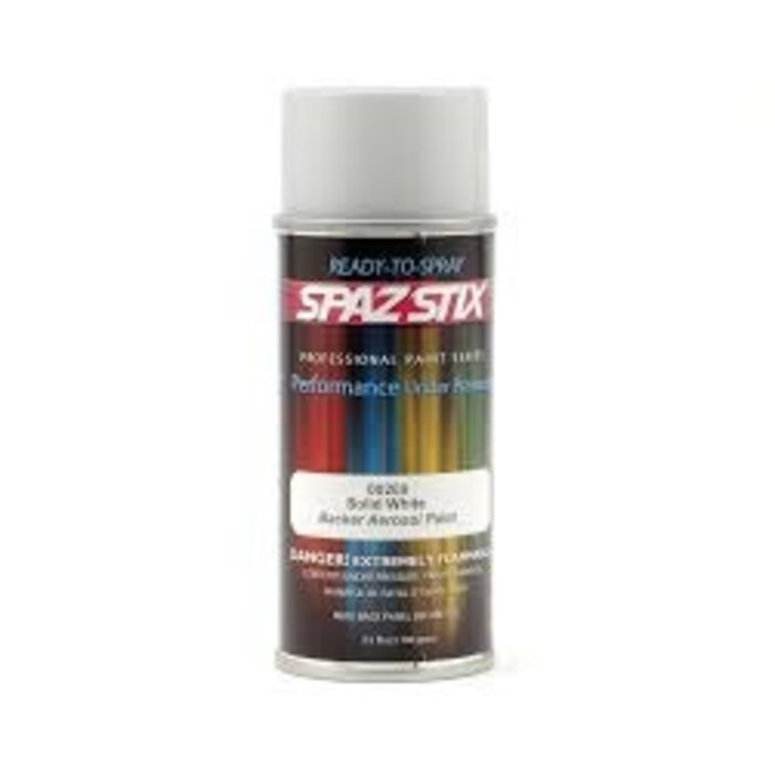 Spaz Stix SZX00209 - Solid White/Backer, Aerosol Paint, 3.5oz Can