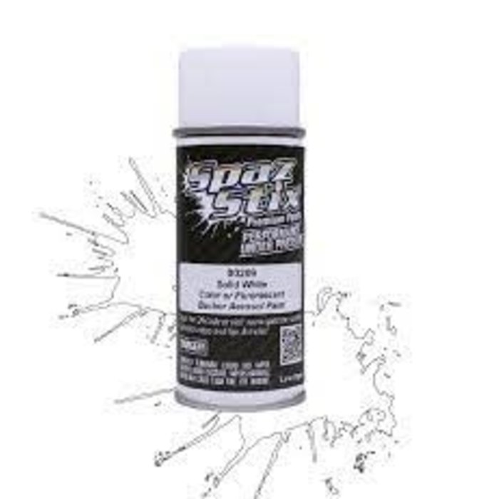 Spaz Stix SZX00209 - Solid White/Backer, Aerosol Paint, 3.5oz Can