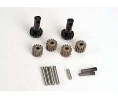 Traxxas 2382 - Planet gears (4)/ planet shafts (4)/ sun gears (2)/sun gear alignment shaft (1) all hardened steel