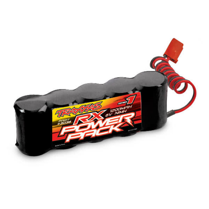 Traxxas 3036 - 1200mAh 6 Volt 5-Cell NiMH Receiver Battery, RX Power Pack