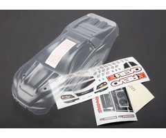 Traxxas 7111 - Body, 1/16 E-Revo® (clear, requires painting)/ grille and lights decal sheet