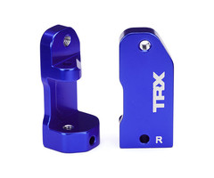Traxxas 3632A - Caster blocks, 30-degree, blue-anodized 6061-T6 aluminum (left & right)/ suspension screw pin (2)