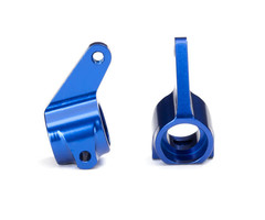 Traxxas 3636A - Steering blocks, Rustler®/Stampede®/Bandit® (2), 6061-T6 aluminum (blue-anodized)/ 5x11mm ball bearings (4)