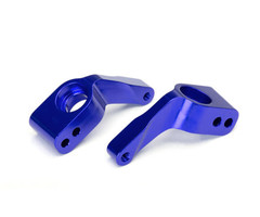 Traxxas 3652A - Stub axle carriers, Rustler®/Stampede®/Bandit® (2), 6061-T6 aluminum (blue-anodized)/ 5x11mm ball bearings (4)
