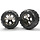 3668A - Tires & wheels, assembled, glued (2.8') (All-Star black chrome wheels, Talon tires, foam inserts) (2WD electric rear) (2) (TSM rated)